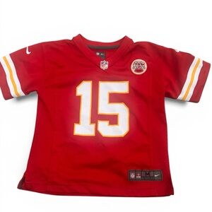 Nike Kids Red #15 Football Jersey with White and Yellow Accents